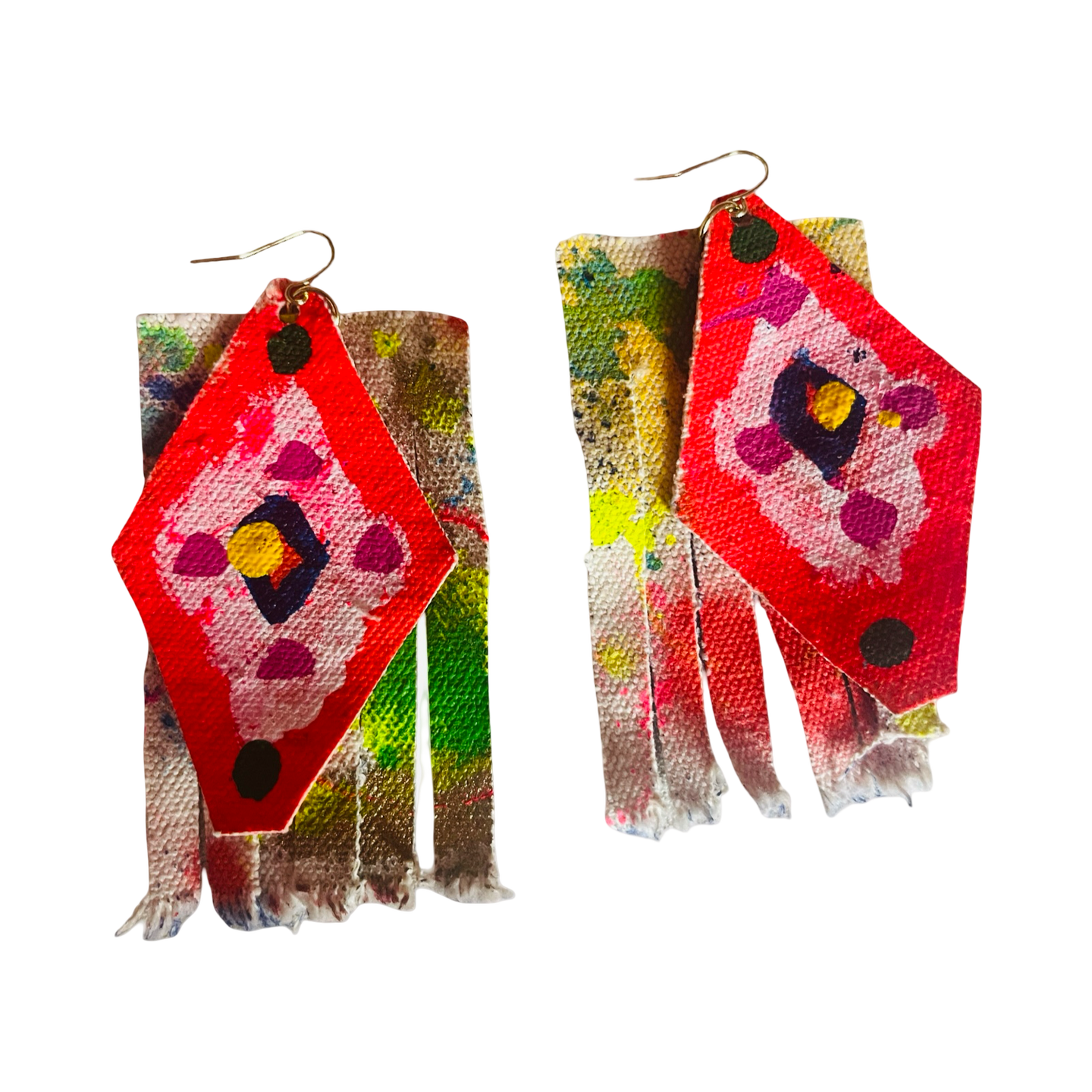 Boho Geometric Fabric Earrings